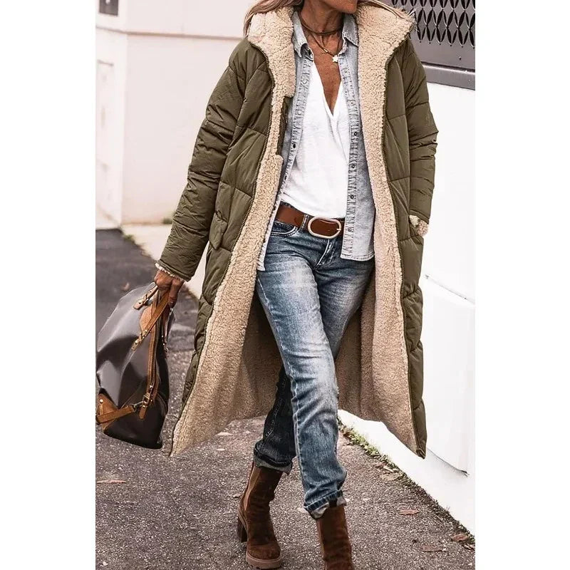 Franziska | Elegante Pufferjacke mit Schaffellfutter