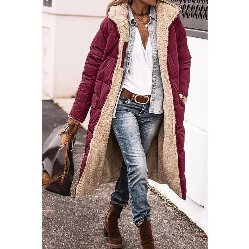 Franziska | Elegante Pufferjacke mit Schaffellfutter