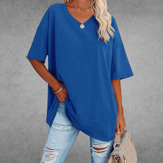 Lieselotte | Stilvolles Oversize-T-Shirt mit V-Ausschnitt