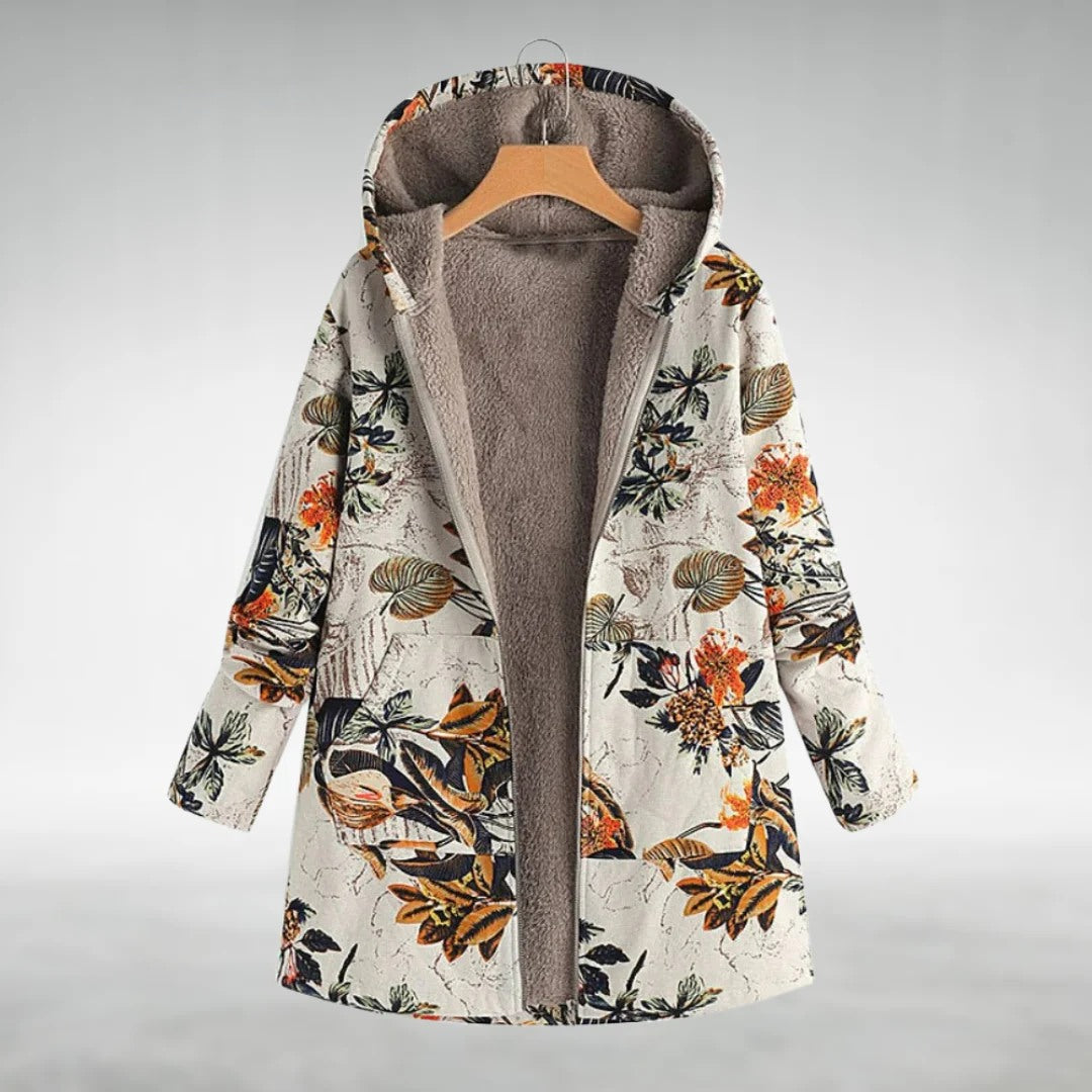 Bella | Stilvolle Blumenfleecejacke