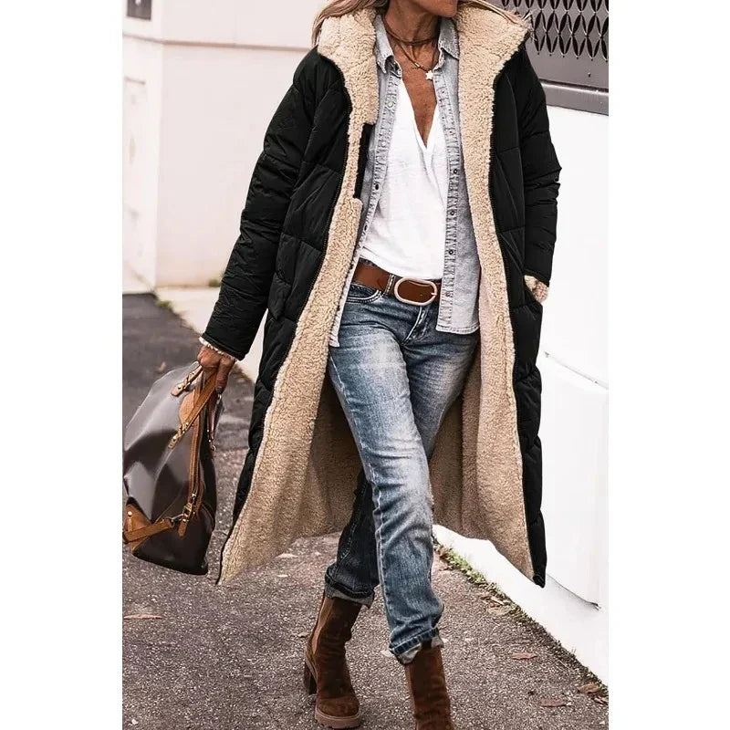 Franziska | Elegante Pufferjacke mit Schaffellfutter