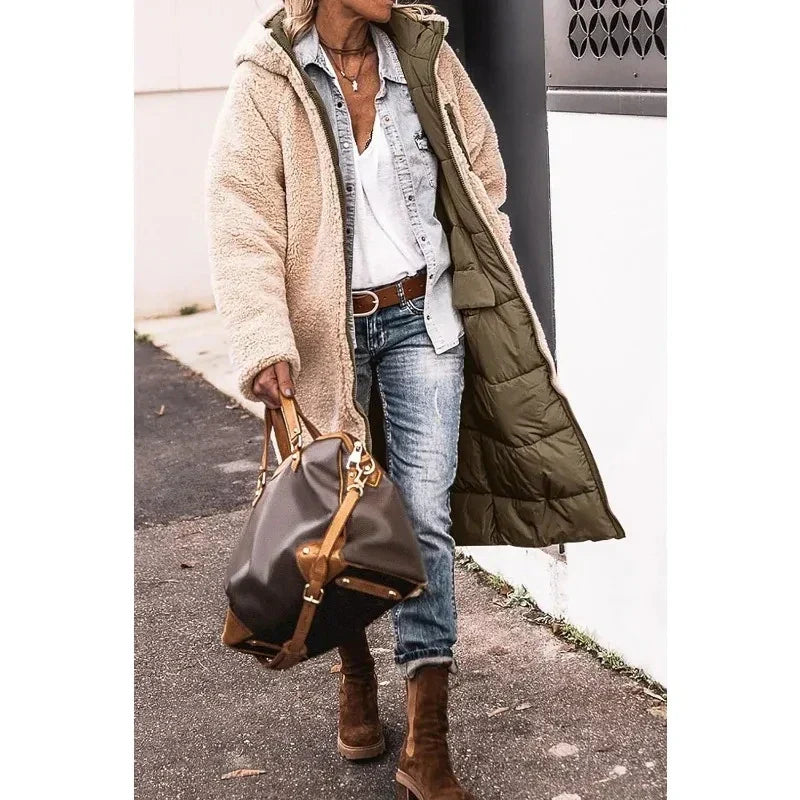 Franziska | Elegante Pufferjacke mit Schaffellfutter