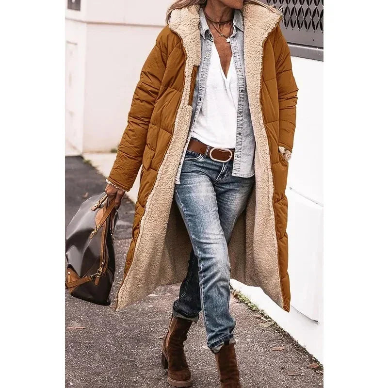 Franziska | Elegante Pufferjacke mit Schaffellfutter