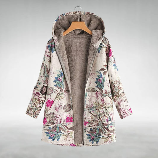 Bella | Stilvolle Blumenfleecejacke